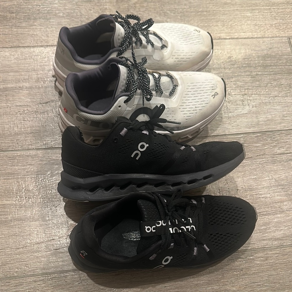 On Running Athletic Shoes - Black and White Both Included for the price below